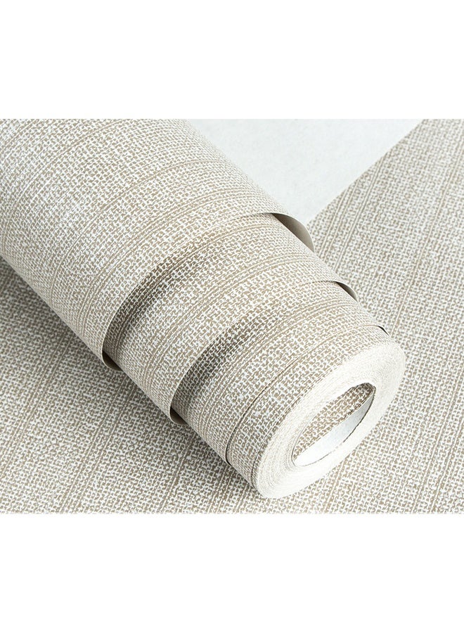 Zeemey Grasscloth Peel and Stick Wallpaper, Textured Contact Paper for Cabinets, Faux Linen Wall Paper Pull and Stick, Fabric Vinyl Wallpaper Self Adhesive Khaki Gray(0.53m*10m) - Image 1